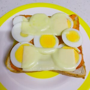 リメイク☆ゆで卵のオーロラトースト